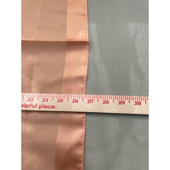 2-Piece Polyester Scarves Peach White Made In Italy Orange Cream Solid - Picture 4 of 4